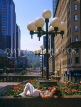 CANADA, Quebec, MONTREAL, Downtown, woman relaxing, MON801JPL