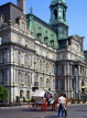 CANADA, Quebec, MONTREAL, Old Town, City Hall and horse drawn carriage, CAN479JPL