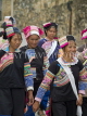CHINA, Yunnan Province, Yuanyang, hill tribe women in traditional dress, CH1543JPL