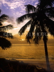 COOK ISLANDS, Rarotonga, coast and sunset, coconut trees, CI678JPL