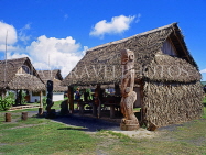 COOK ISLANDS, Rarotonga, crafts shop and wood carving of Tangarora God, CI733JPL