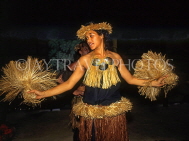 COOK ISLANDS, Rarotonga, cultural dancer, CI736JPL