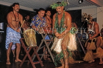 COOK ISLANDS, Rarotonga, cultural dancer, Maori warrior dance performance, CI162JPL