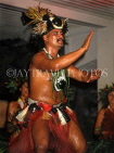 COOK ISLANDS, Rarotonga, cultural dancer, Maori warrior dancer, CI741JPL