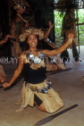 COOK ISLANDS, Rarotonga, cultural dancer performing, CI166JPL