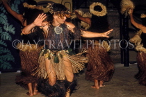 COOK ISLANDS, Rarotonga, cultural dancer performing, CI975JPL
