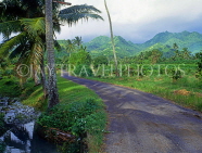 COOK ISLANDS, Rarotonga, island interior, country lane, CI705JPL