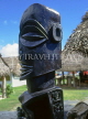 COOK ISLANDS, Rarotonga, wood carving of Tangarora god, CI732JPL