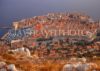 CROATIA, Dubrovnik, Old Town, panoramic view, from Mt Srdj, CRO479JPL