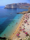 CROATIA, Dubrovnik, beach and Old Town view, CRO369JPL