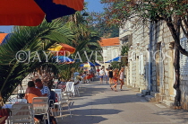CROATIA, Elaphite Islands (Dubrovnik Coast), LOPUD, waterfront street, CRO427JPL