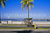 CUBA, Cienfuegos, coastal promenade and bicycle taxi, CUB343JPL