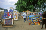 CUBA, Havana, local artists work on display (for sale), CUB1025JPL