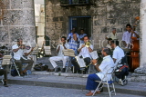 CUBA, Havana, musicians performing at Cathedral Square, CUB264JPL