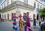 CUBA, Havana, old town, street entertainers, CUB352JPL