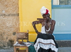 CUBA, Havana, old town, woman with cigar posing for tourists, CUB355JPL