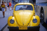 CUBA, Havana, old town, yellow VW car, CUB339JPL