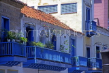 CUBA, Havana, old town house balconies, Obispo Street, CUB303JPL