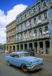 CUBA, Havana, street scene and old American car, CUB1062JPL