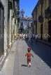 CUBA, Havana, street scene near Cathedral Square, CUB162JPL