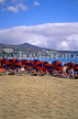 Canary Isles, GRAND CANARIA, Playa De Ingles, beach with parasols, SPN1324JPL