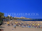 Canary Isles, TENERIFE, Playa de Las Americas, Las Cuevitas, beach and holidaymakers, SPN1302JPL