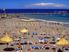 Canary Isles, TENERIFE, Playa de Las Americas, Las Cuevitas, beach and holidaymakers, SPN1305JPL