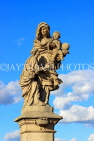 Czech Rep, PRAGUE, Charles Bridge, St Anne statue, CZ1389JPL