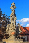 Czech Rep, PRAGUE, Charles Bridge, St Cajetan statue, CZ1393JPL