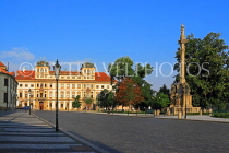 Czech Rep, PRAGUE, Hradcany Square, and Plague Column of Virgin Mary, CZ1022JPL