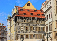 Czech Rep, PRAGUE, Old Town Sq, The House Of The Minute, sgraffito decorations, CZ1029JPL