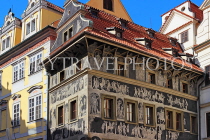 Czech Rep, PRAGUE, Old Town Sq, The House Of The Minute, sgraffito decorations, CZ1114JPL