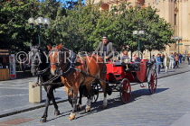Czech Rep, PRAGUE, Old Town Sq, horse drawn carriage for sightseeing, CZ1081JPL