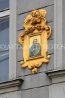 Czech Rep, PRAGUE, Old Town Square, Virgin Mary on Golden Unicorn House, CZ934JPL