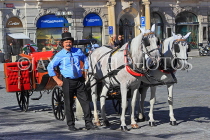 Czech Rep, PRAGUE, Old Town Square, horse drawn carriage, for sighseeing, CZ1176JPL