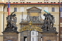 Czech Rep, PRAGUE, Prague Castle (Matthias Gates), fighting Giants sculptures, CZ1048JPL