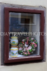 Czech Rep, PRAGUE, Prague Castle complex, Golden Lane, smalll house window, CZ1335JPL