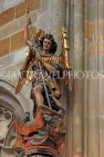 Czech Rep, PRAGUE, Prague Castle complex, St Vitus Cathedral, Archangel Michael statue, CZ1303JPL