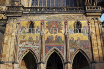 Czech Rep, PRAGUE, Prague Castle complex, St Vitus Cathedral, Last Judgement mosaics, CZ1235JPL