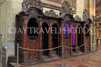 Czech Rep, PRAGUE, Prague Castle complex, St Vitus Cathedral, confession booths, CZ1305JPL
