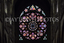 Czech Rep, PRAGUE, Prague Castle complex, St Vitus Cathedral, rosette window, CZ1279JPL
