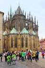 Czech Rep, PRAGUE, Prague Castle complex, St Vitus Cathedral, school children on tour, CZ1305JPL