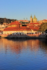 Czech Rep, PRAGUE, River Vlatava, early morning light, and city view, CZ1159JPL
