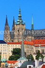 Czech Rep, PRAGUE, St Vitus Cathedral and city, view from Charles Bridge, CZ1376JPL
