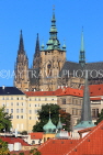 Czech Rep, PRAGUE, St Vitus Cathedral and city, view from Charles Bridge, CZ1378JPL