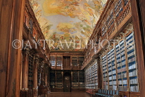 Czech Rep, PRAGUE, Strahov Monastery, library, and ceiling paintings, CZ1483JPL