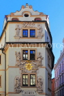 Czech Rep, PRAGUE, old town, Hotel Aurus, building facade, CZ1687JPL