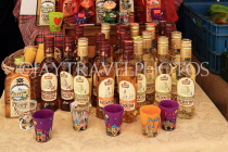 Czech Rep, PRAGUE, outdoor market scene, stall selling alcoholic liqueurs, CZ1370JPL