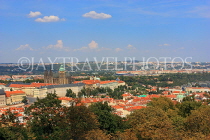 Czech Rep, PRAGUE, panoramic city view, buildings, roof tops, CZ956JPL