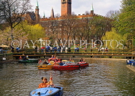 DENMARK, Copenhagen, Tivoli Gardens, pleasure boats, lak, DEN150JPL
